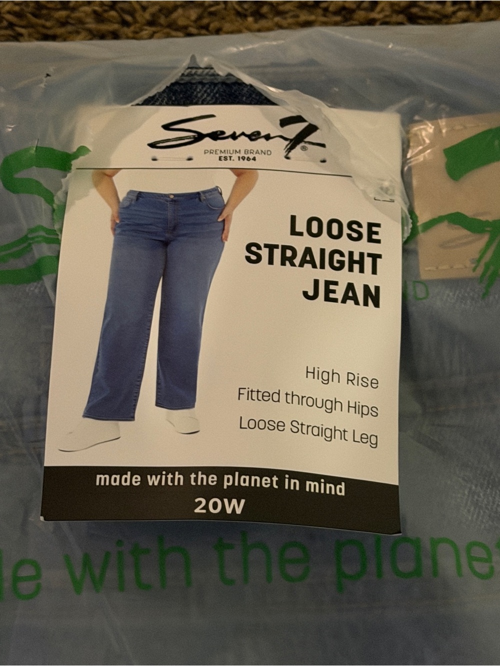 Seven7 Women Loose Straight Jeans - Blue Denim